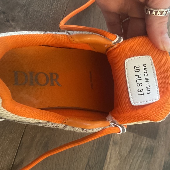 Dior snake skin orange addition sneakers - Picture 3 of 7